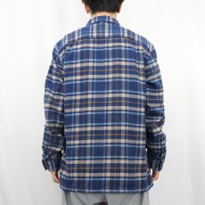 画像3: 2020AW Patagonia "ORGANIC COTTON" チェック柄 ヘビーネルシャツ NAVY M (3)