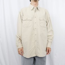 画像2: 80's L.L.Bean USA製 シャモアクロスシャツ SIZE17 1/2 (2)