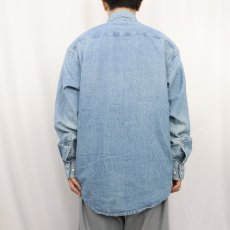 画像3: 90's GAP DENIM デニムボタンダウンシャツ L (3)