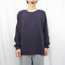 画像2: J.CREW サイドラインロンT NAVY M (2)