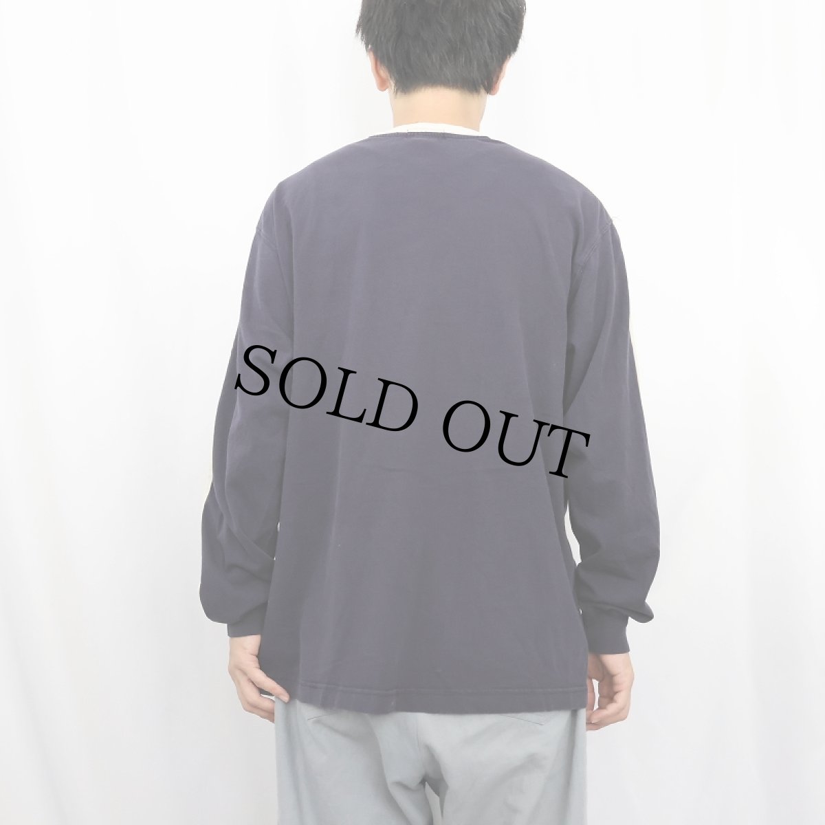 画像3: J.CREW サイドラインロンT NAVY M (3)