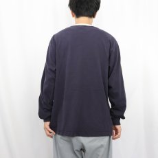 画像3: J.CREW サイドラインロンT NAVY M (3)