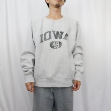 画像2: 90's The Cotton Exchange USA製 "IOWA" REVERSE WEAVE TYPE プリントスウェット XL (2)