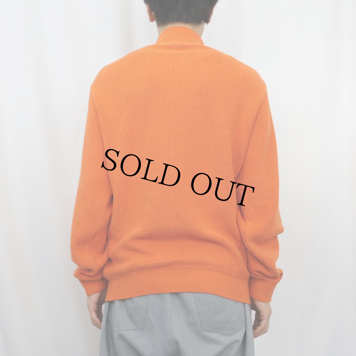 画像3: 90's LANDS' END USA製 ヘンリーネック コットンニットセーター M (3)