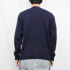 画像3: POLO Ralph Lauren コットンニットセーター NAVY M (3)