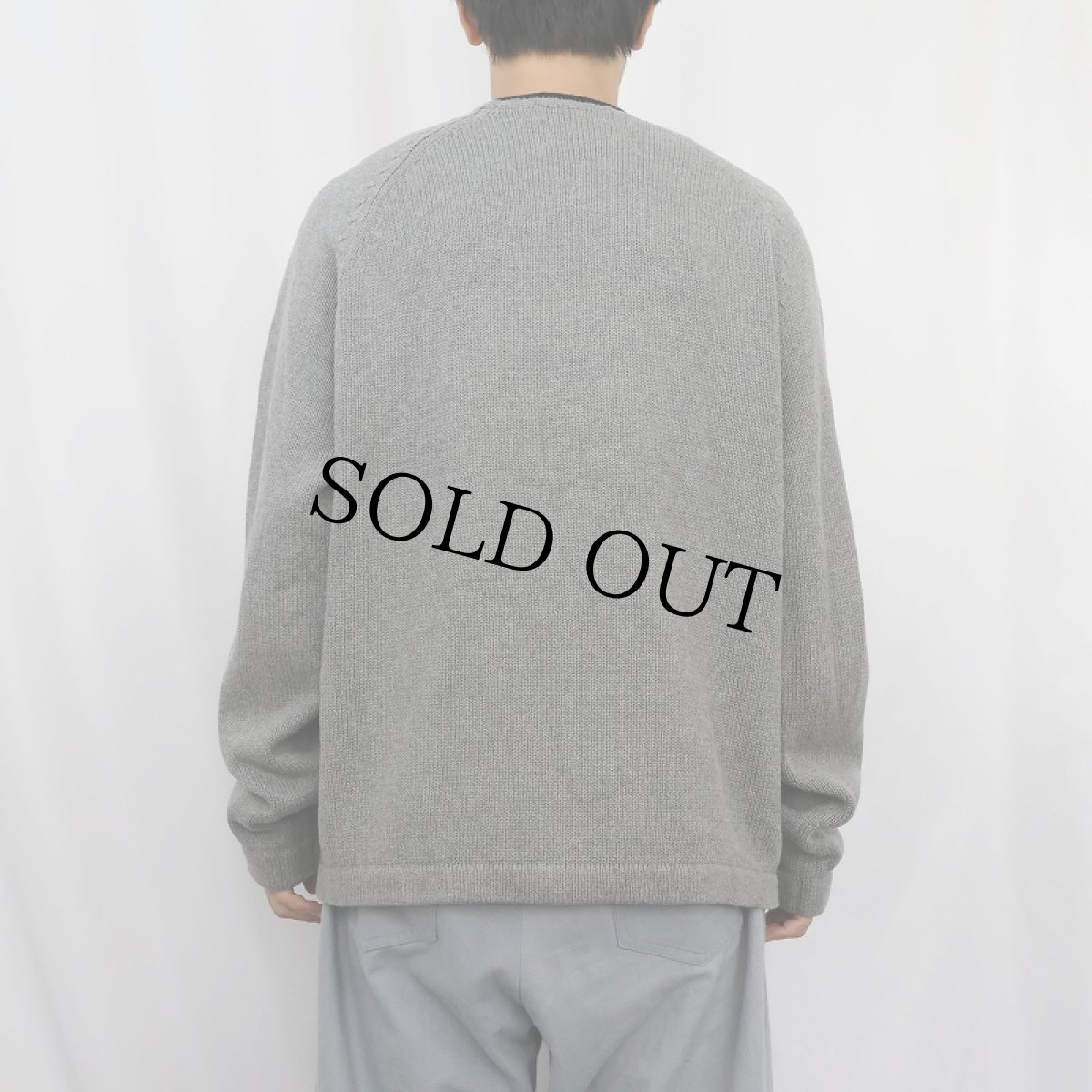 画像3: J.CREW ラグランコットンニットセーター L (3)