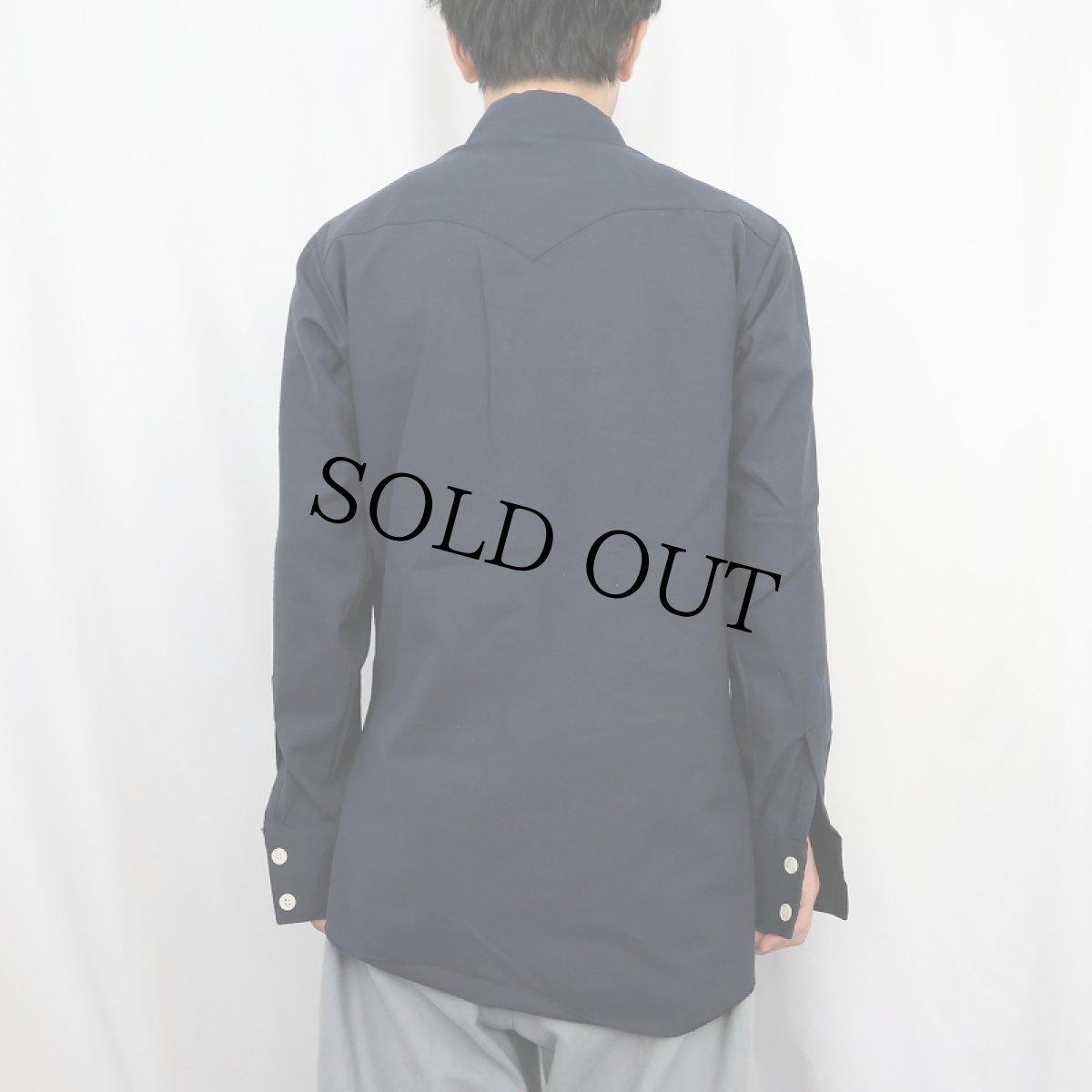 画像3: 70's H BAR C キャバルリーシャツ BLACK SIZE15 1/2 (3)