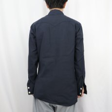 画像3: 70's H BAR C キャバルリーシャツ BLACK SIZE15 1/2 (3)