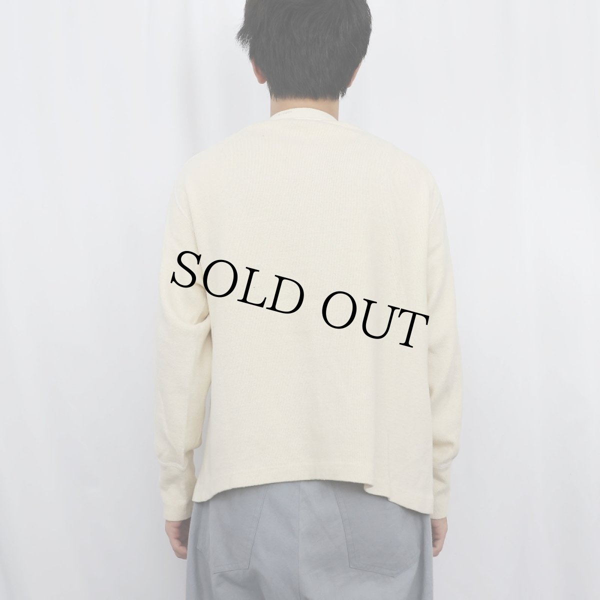 画像3: 50's U.S.ARMY 猫目ボタン ヘンリーネックアンダーシャツ (3)