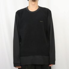 画像2: 2000's Patagonia USA製 "CAPILENE" 切り替えデザイン フリースロンT BLACK L (2)
