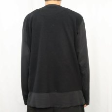 画像3: 2000's Patagonia USA製 "CAPILENE" 切り替えデザイン フリースロンT BLACK L (3)
