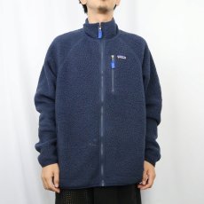 画像2: 2020AW Patagonia レトロパイルジャケット NAVY XL (2)