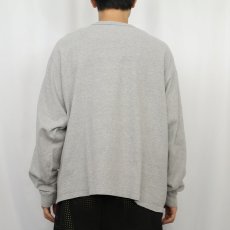 画像3: 80〜90's Champion 青刺繍タグ 後期 USA製 ロゴプリントロンT XL (3)