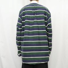 画像3: POLO Ralph Lauren ボーダー柄 コットンラガーシャツ XL (3)