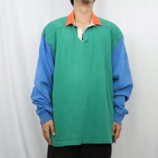 画像2: 90's POLO Ralph Lauren USA製 クレイジーパターン コットンラガーシャツ XL (2)