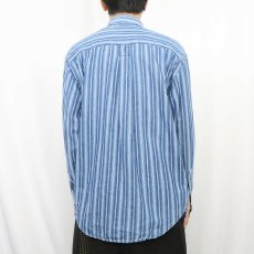 画像3: 80〜90's L.L.Bean USA製 ストライプ柄 コットンボタンダウンシャツ M (3)