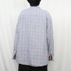 画像3: ORVIS チェック柄 リネンシャツ L (3)