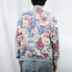 画像3: 70's〜 USA製 花柄 コットンジップジャケット M (3)
