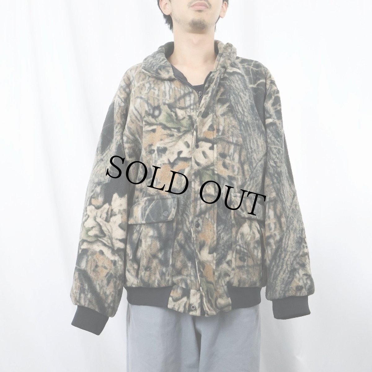 画像2: 90's〜 NORTHWEST TERRITORY リアルツリーカモ柄 フリースジャケット L (2)