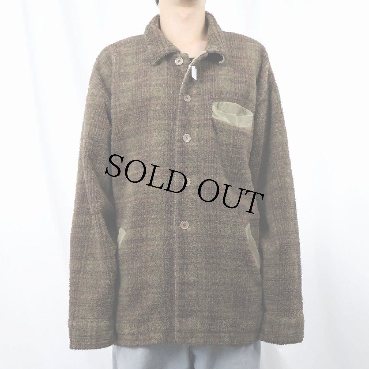 画像2: 90's〜 Coldwater Creek USA製 チェック柄 パイルフリースシャツジャケット XL (2)