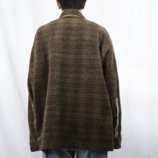 画像3: 90's〜 Coldwater Creek USA製 チェック柄 パイルフリースシャツジャケット XL (3)