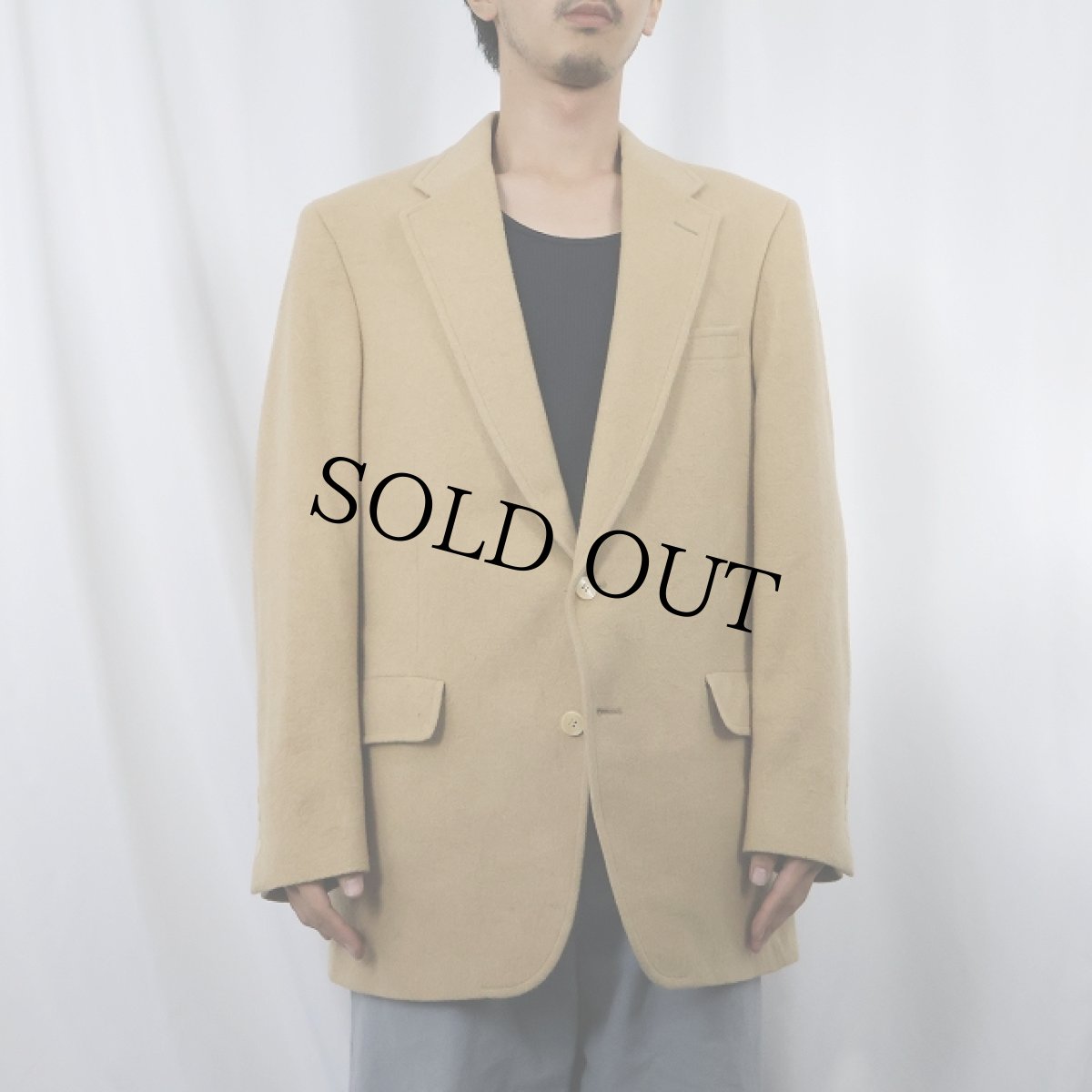 画像3: 80's USA製 カシミアテーラードジャケット (3)