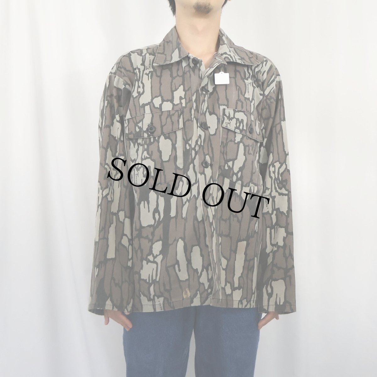 画像2: 80〜90's USA製 トレバークカモ柄 シャツジャケット XL (2)