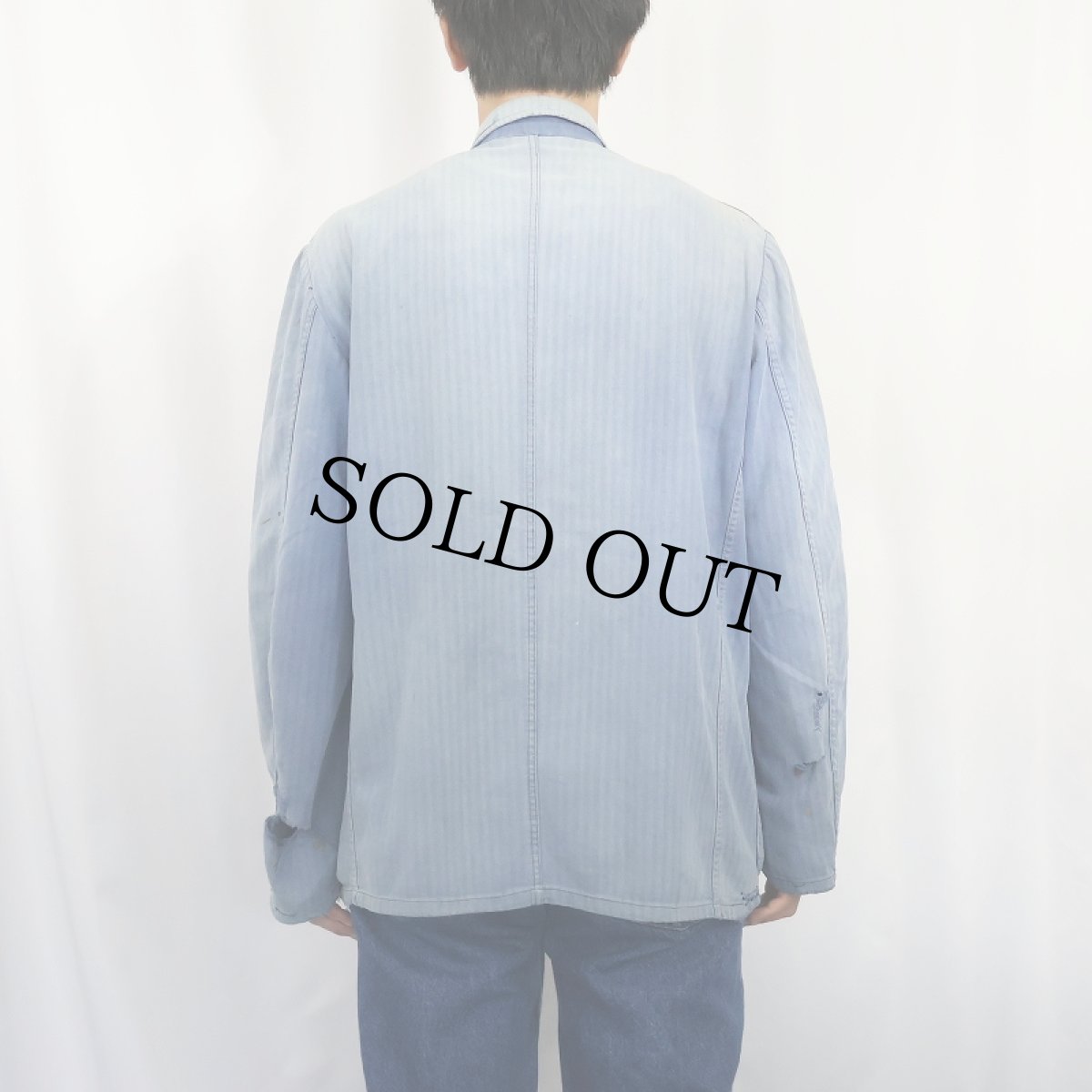 画像3: 60's〜 EURO コットンツイル ワークカバーオール (3)