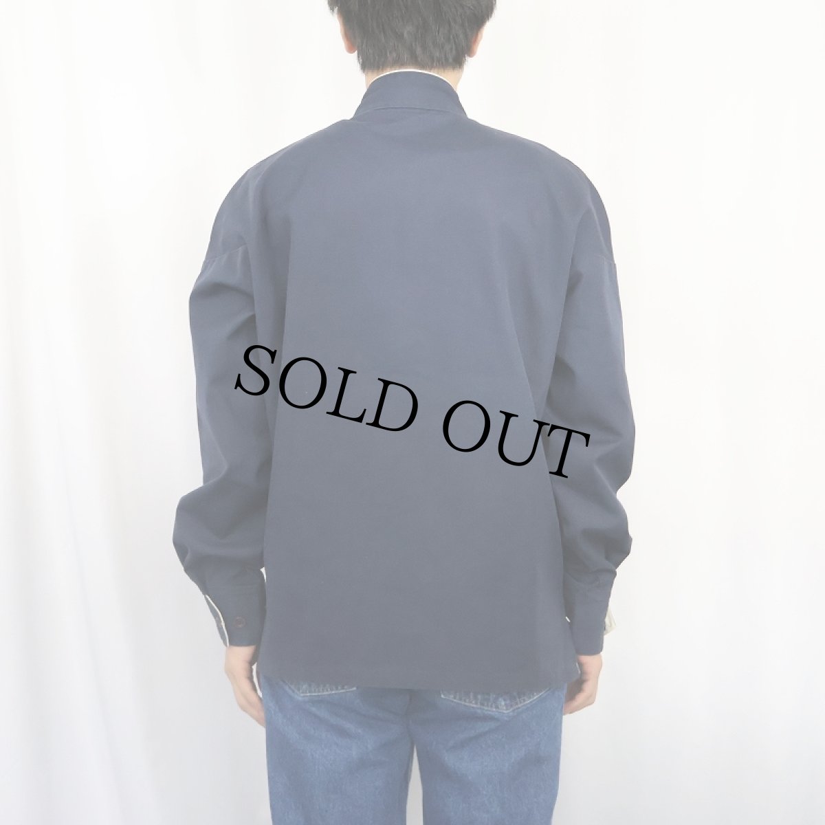 画像3: 【SALE】 70's Kmart コットンポリ ジップジャケット NAVY M (3)