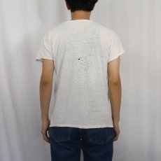 画像3: 70〜80's FRUIT OF THE LOOM USA製 Vネック 無地Tシャツ L (3)
