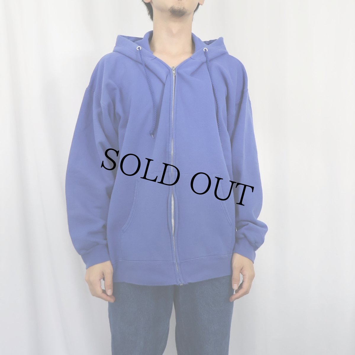 画像2: 90's Hanes ULTIMATE COTTON スウェットジップパーカー L (2)