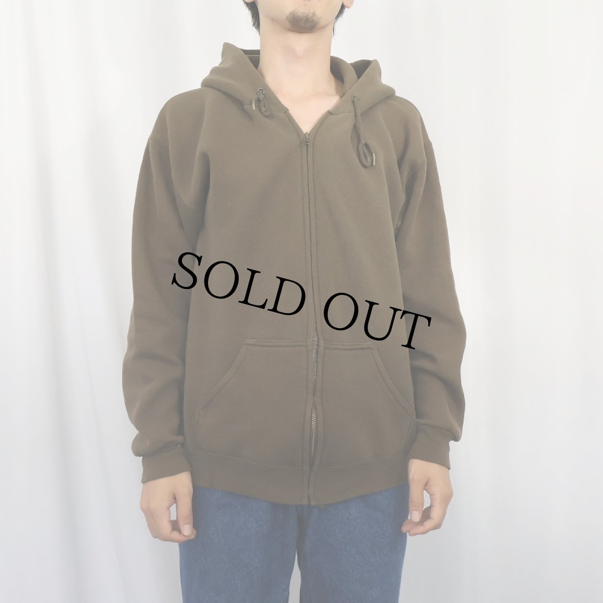 画像2: 90's TULTEX USA製 スウェットジップパーカー M (2)