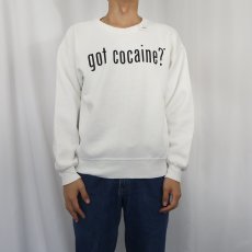 画像2: "got cocaine?" パロディプリントTシャツ (2)
