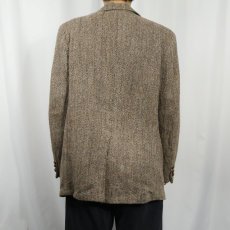 画像3: 80's Harris Tweed USA製 ヘリンボーン織り ウールツイード テーラードジャケット SIZE43R (3)