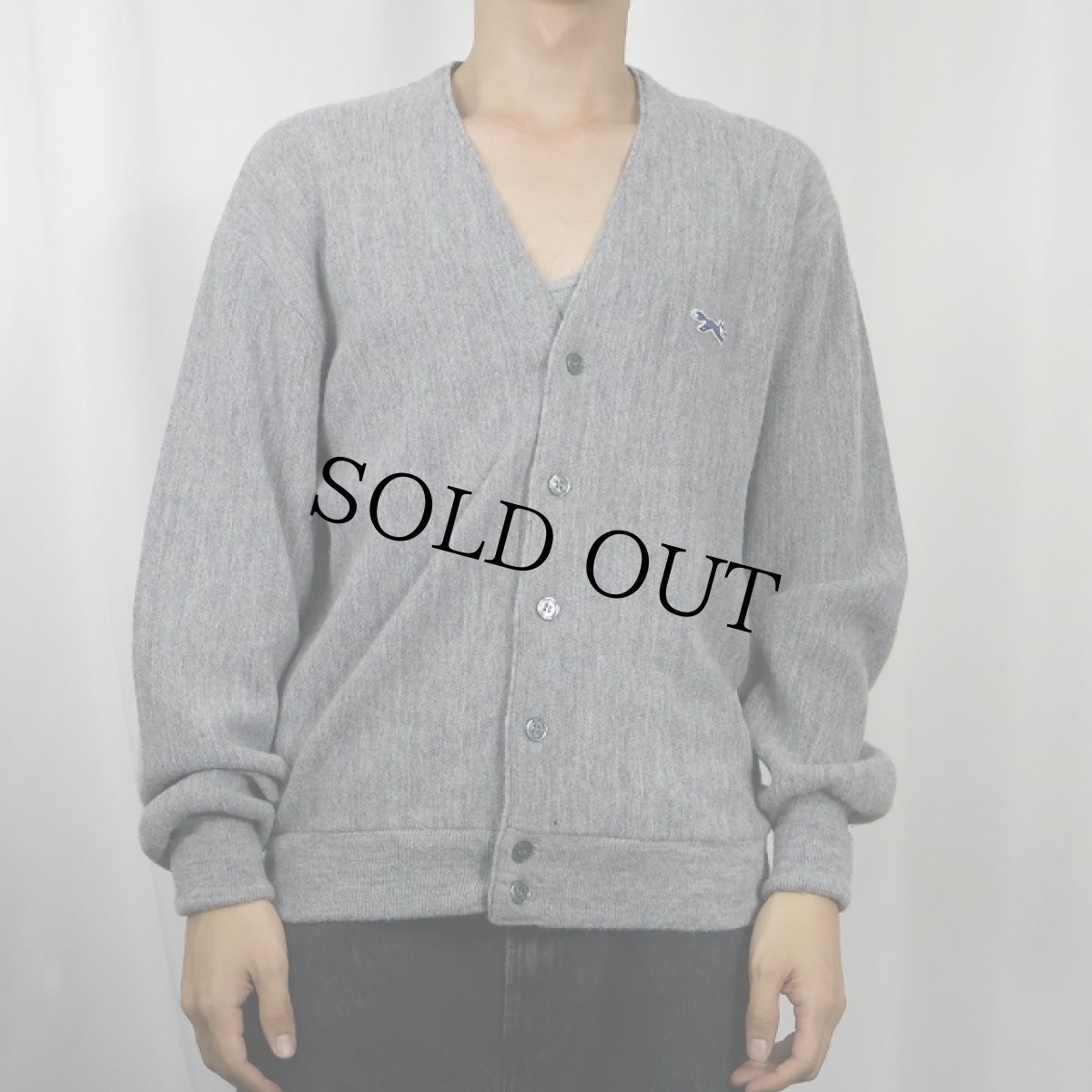 画像2: 80's The Fox JCPenney アクリルニットカーディガン M (2)