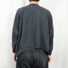 画像3: 80's USA製 "I'M NOT LISTENING" イラストプリント グランスウェット BLACK 2XL (3)