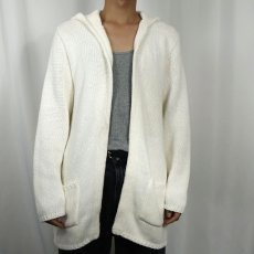 画像2: 80's〜 lauren hansen USA製 コットンニットパーカー M (2)