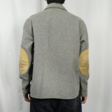 画像3: 60〜70's SHERATON エルボーパッチ付き ウールハンティングシャツ M (3)