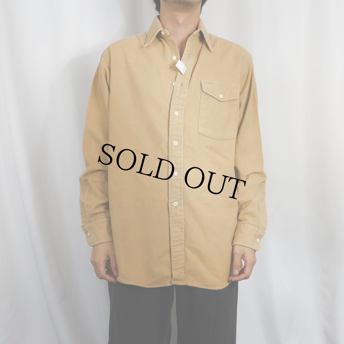 画像2: 80〜90's L.L.Bean シャモアクロスシャツ M (2)