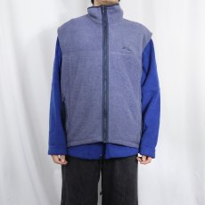 画像2: 90's L.L.Bean 筆記体ロゴ刺繍 フリースベスト  (2)