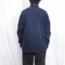 画像3: berghaus ロゴ刺繍 フリースジップジャケット NAVY L (3)