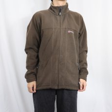 画像2: berghaus ロゴ刺繍 フリースジップジャケット L (2)