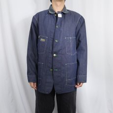 画像2: 70's OSH KOSH キルティングライナー デニムカバーオール SIZE42 (2)