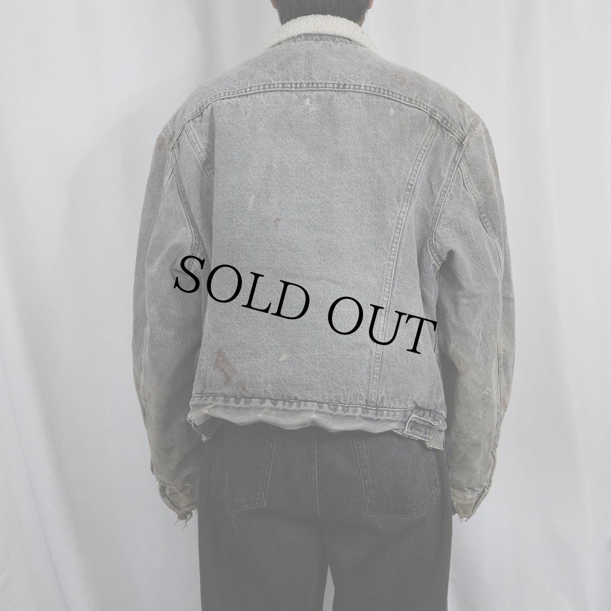 画像3: 80's Levi's 70608 USA製 デニムボアジャケット SIZE50R (3)