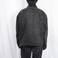画像3: 90's Levi's 70629 USA製 ブラックデニムボアジャケット XL (3)
