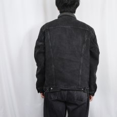 画像3: Levi's ブラックデニムボアジャケット L (3)