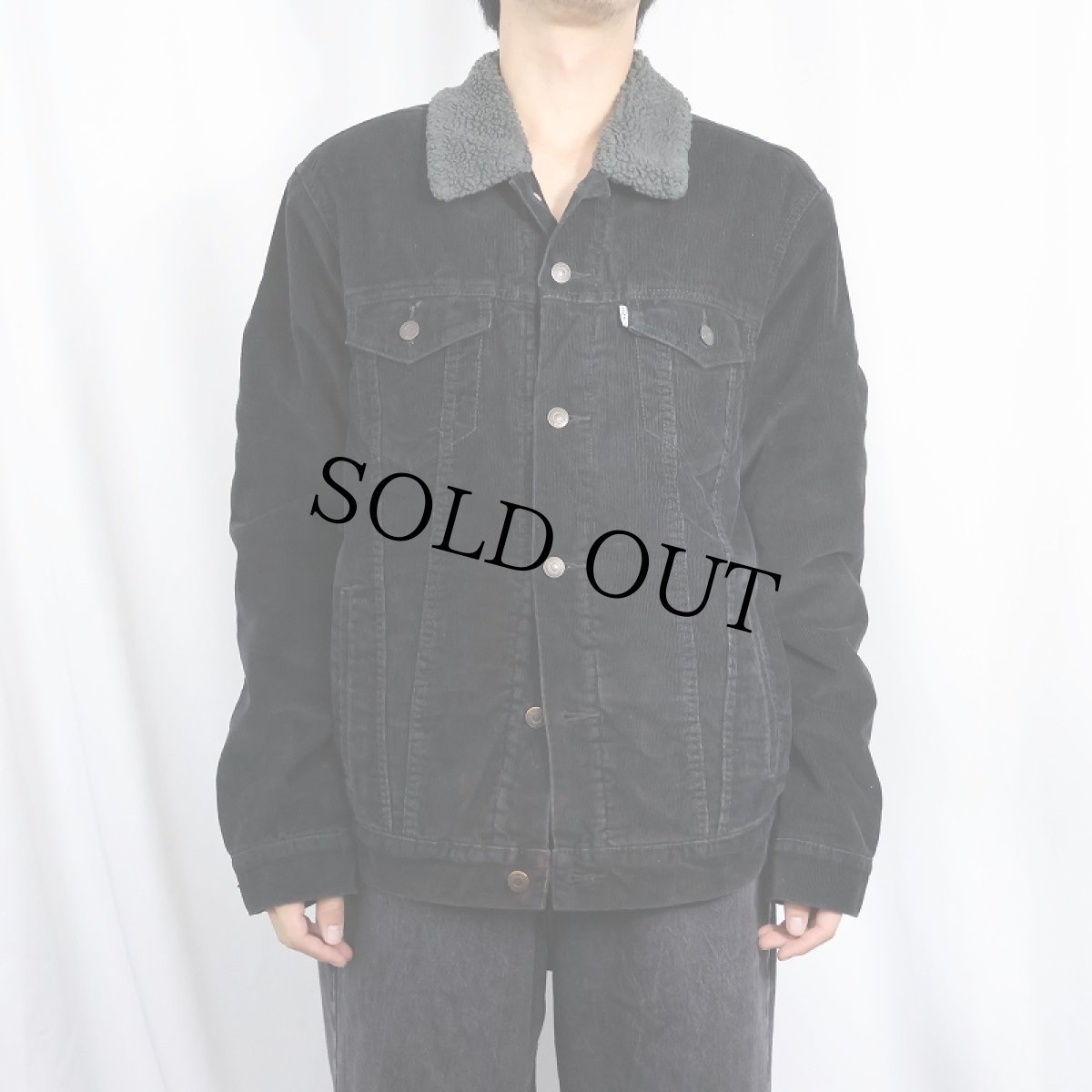 画像2: Levi's コーデュロイボアジャケット BLACK L (2)