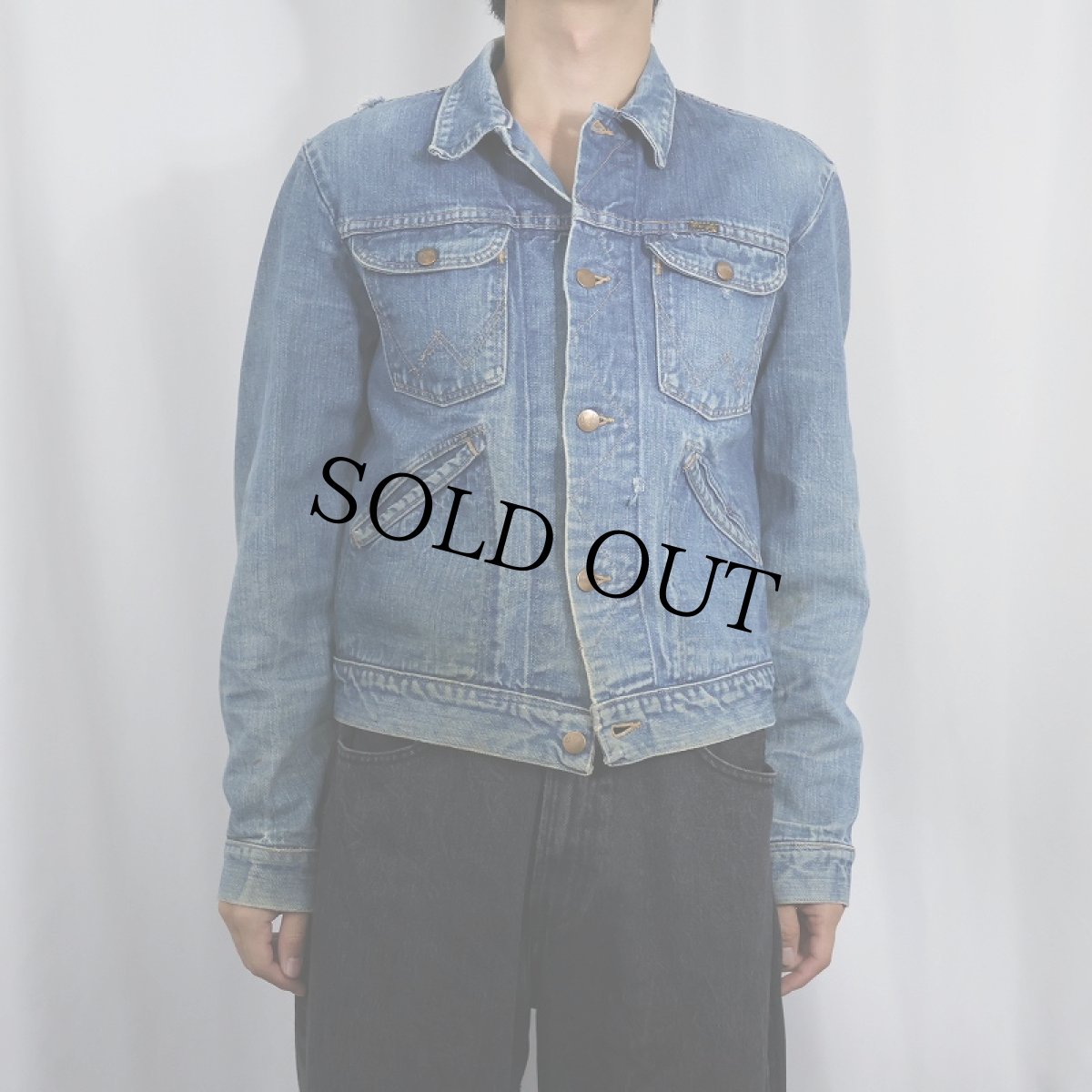 画像2: 70's Wrangler 124MJ USA製 デニムジャケット SIZE40 (2)