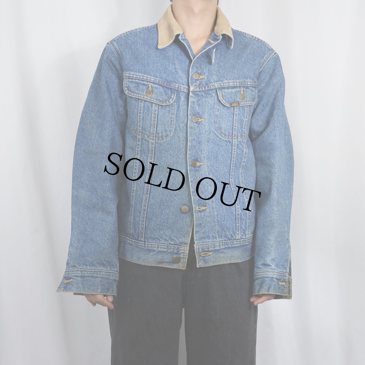 画像2: 80's Lee "STORM RIDER" ブランケットライナー デニムジャケット SIZE38 (2)