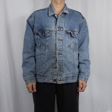 画像2: 90's Levi's 70427 USA製 チェック柄ライナー デニムジャケット (2)